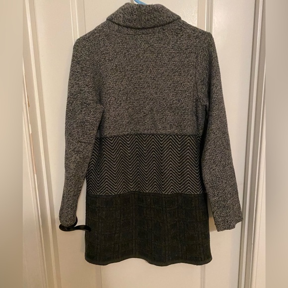 J Jill Long Line Multi Pattern Button Sweater Jacket - Picture 7 of 9